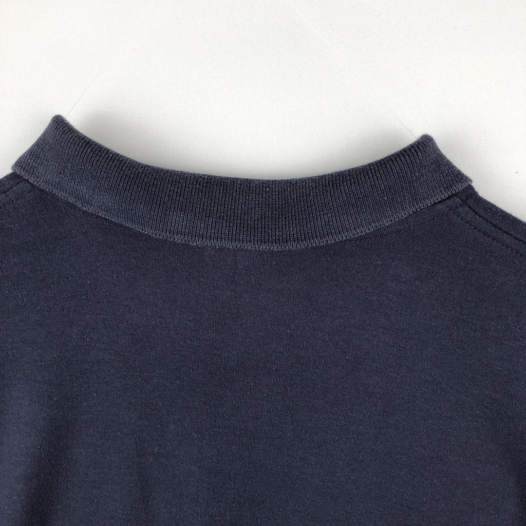 Ralph Lauren POLO GOLF long-sleeved polo shirt, men's size XL cotton navy blue type Vintage Second Hand