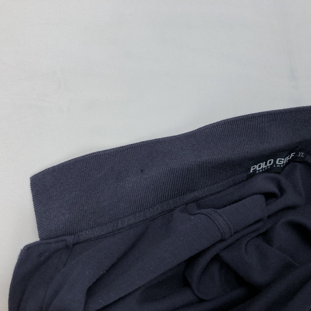 Ralph Lauren POLO GOLF long-sleeved polo shirt, men's size XL cotton navy blue type Vintage Second Hand