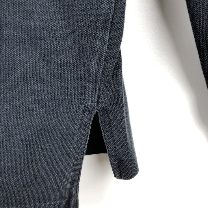 Ralph Lauren POLO by Ralph Lauren CUSTOM FIT Big Pony Long-Sleeve Polo Shirt, Men's Size XL (approx.) cotton black type Vintage Second Hand