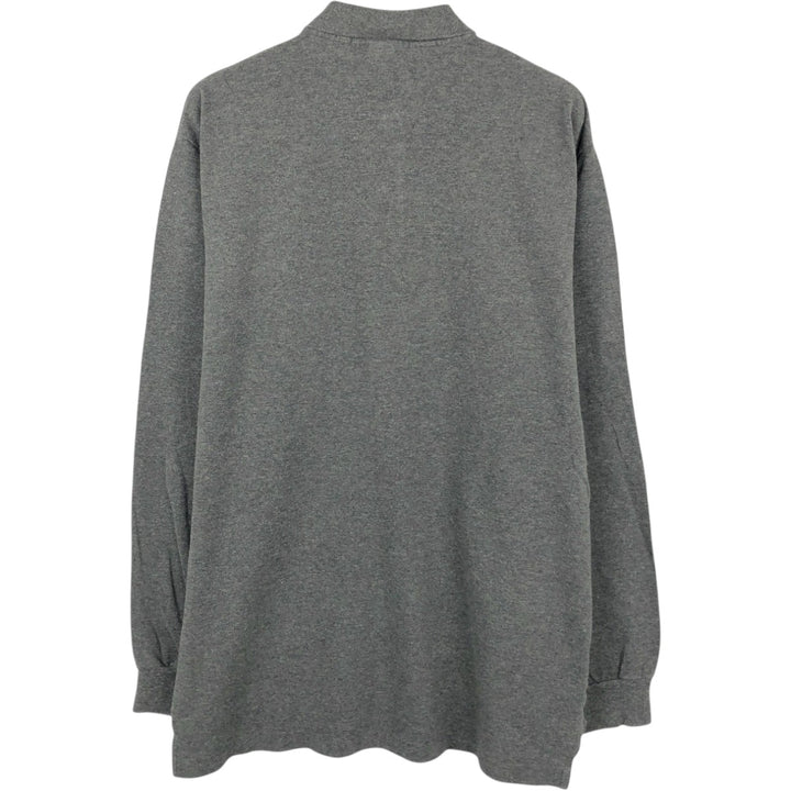 Ralph Lauren POLO by Ralph Lauren long sleeve polo shirt, men's size L cotton Charcoal Vintage Second Hand