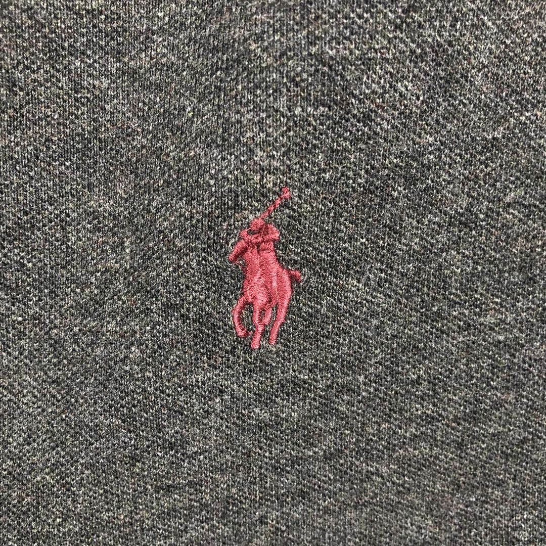Ralph Lauren POLO by Ralph Lauren long sleeve polo shirt, men's size L cotton Charcoal Vintage Second Hand