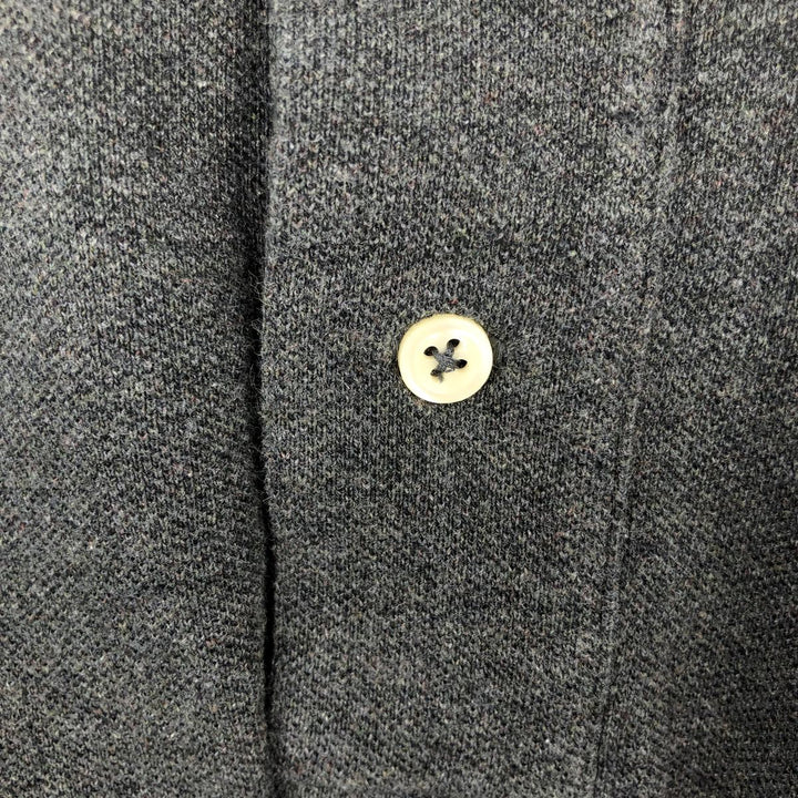 Ralph Lauren POLO by Ralph Lauren long sleeve polo shirt, men's size L cotton Charcoal Vintage Second Hand
