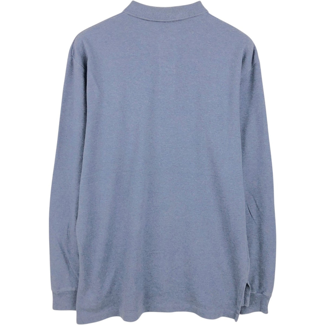 Ralph Lauren POLO by Ralph Lauren long sleeve polo shirt, men's size M cotton Blue type light blue Vintage Second Hand