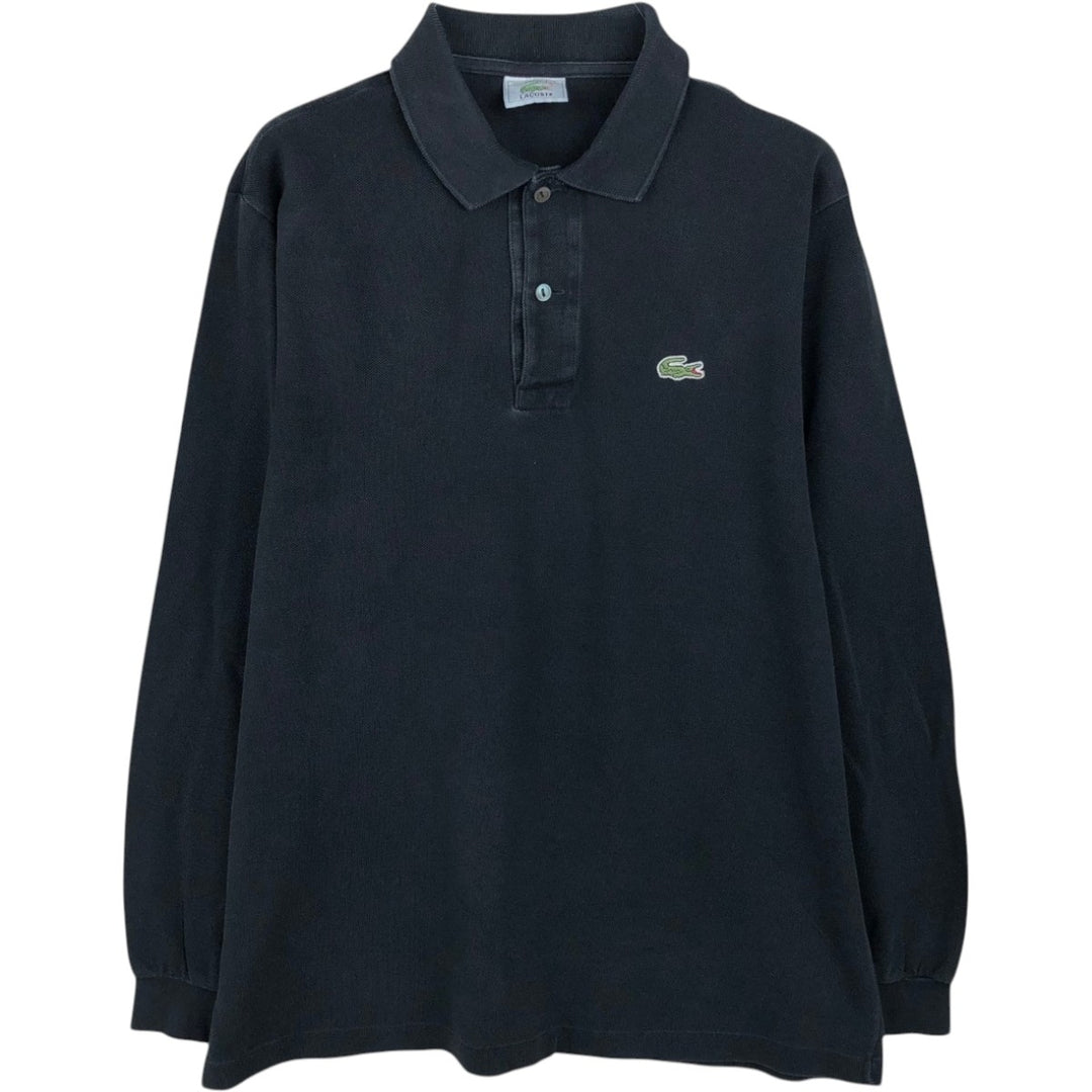 Lacoste LACOSTE Long Sleeve Polo Shirt Size 4 Men's M cotton black type Vintage Second Hand