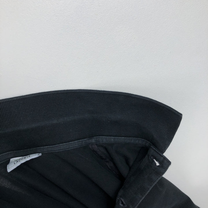 Lacoste LACOSTE Long Sleeve Polo Shirt Size 4 Men's M cotton black type Vintage Second Hand