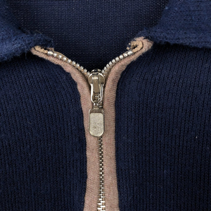 Ralph Lauren POLO by Ralph Lauren long-sleeved polo shirt, Made in USA, Men's XL cotton navy blue type Vintage Second Hand