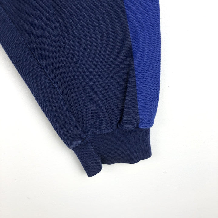 Ralph Lauren POLO by Ralph Lauren Long-Sleeve Striped Polo Shirt, Made in USA, Men's Size XL (approx.) cotton blue type Vintage Second Hand