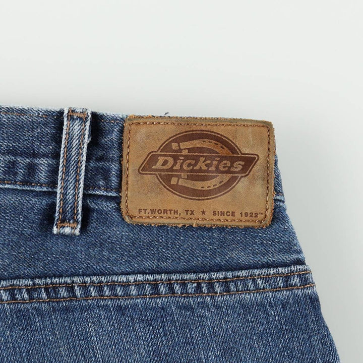 Dickies SLIM straight denim pants for men, equivalent to size W35. cotton blue type Vintage Second Hand