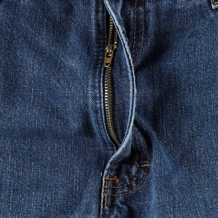 Dickies SLIM straight denim pants for men, equivalent to size W35. cotton blue type Vintage Second Hand
