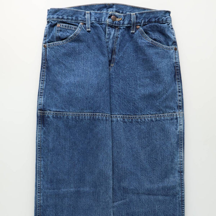 Dickies Double Knee Tapered Denim Pants, Men's Size W31 (approx.) cotton blue type Vintage Second Hand