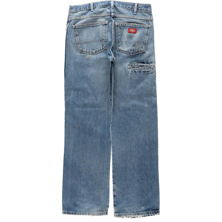 Dickies Regular Straight Denim Pants, Men's Size W34 (approx.) cotton blue type Vintage Second Hand