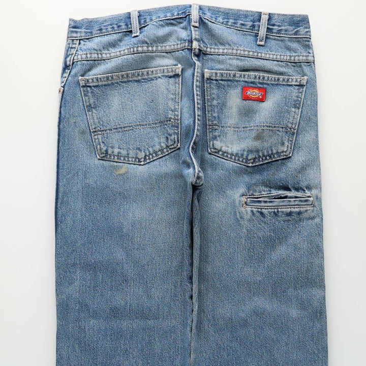 Dickies Regular Straight Denim Pants, Men's Size W34 (approx.) cotton blue type Vintage Second Hand