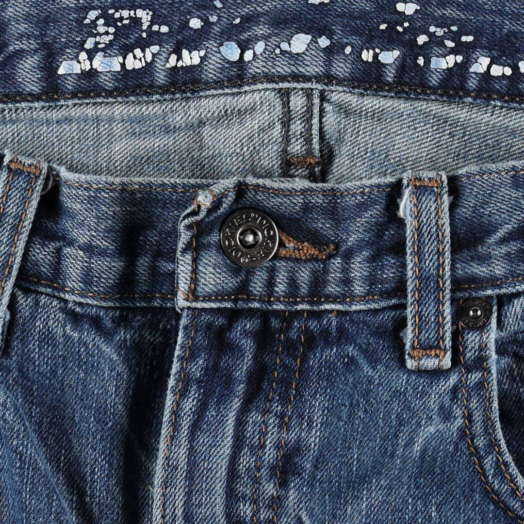 Dickies SLIM Slim Straight Denim Pants, Men's Size W31 (approx.) cotton blue type Vintage Second Hand