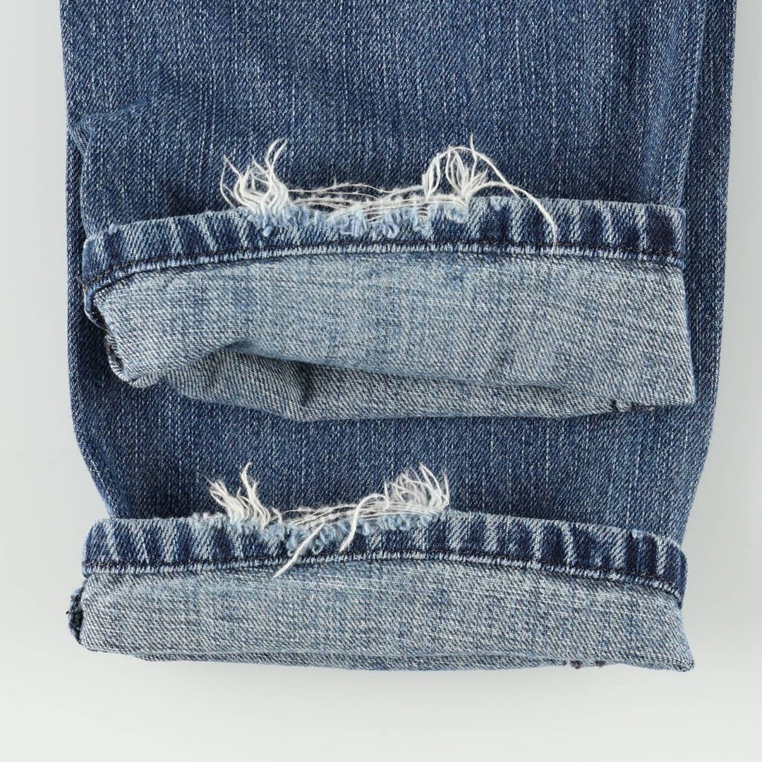 Dickies SLIM Slim Straight Denim Pants, Men's Size W31 (approx.) cotton blue type Vintage Second Hand