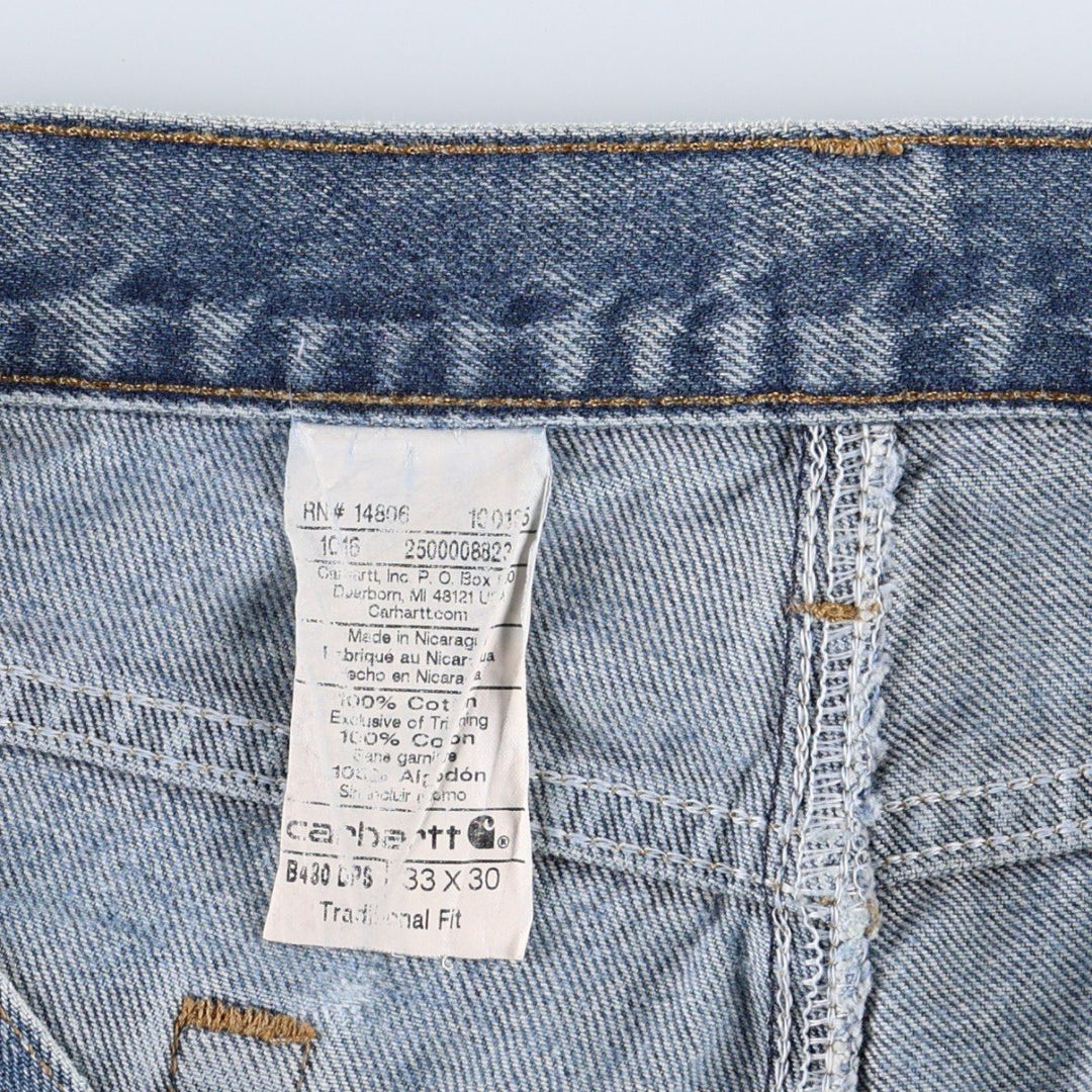 Carhartt Traditional FIT Tapered Denim Pants Men's W34 cotton blue type Vintage Second Hand
