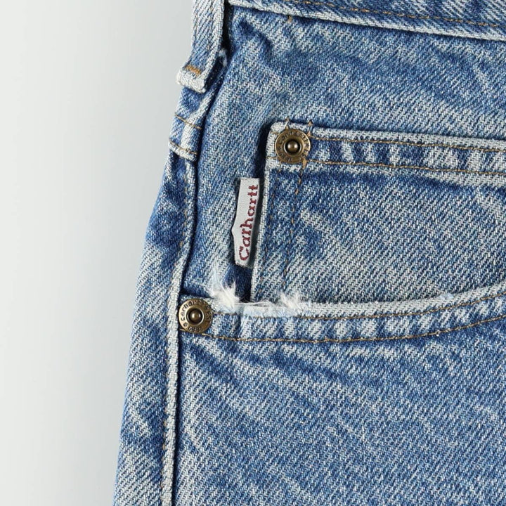 2000'S Carhartt Relaxed Fit Tapered Denim Pants, Men's Size W37 (approx.) cotton blue type Vintage Second Hand