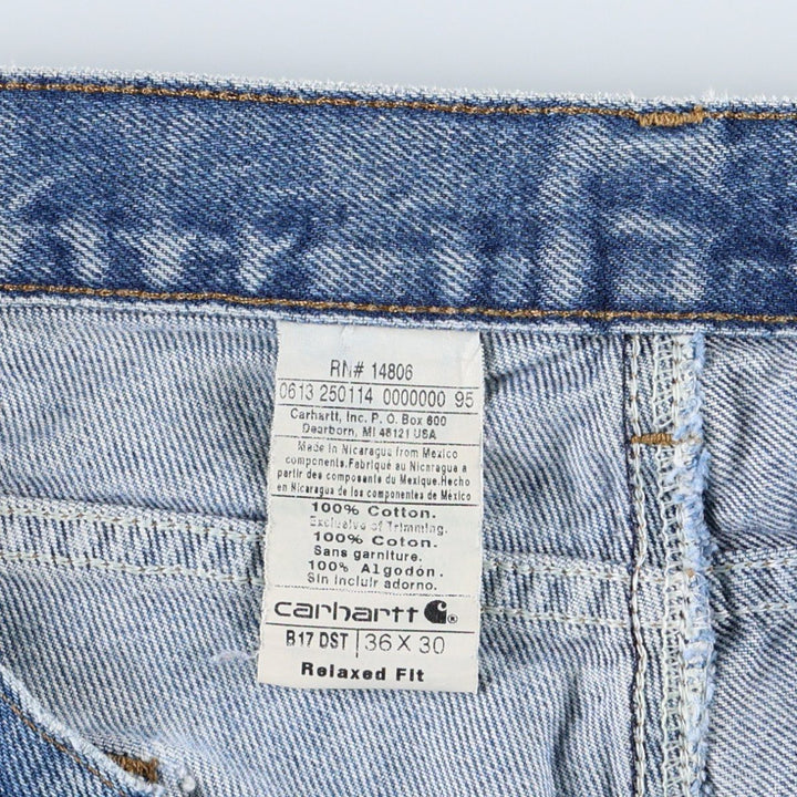 Carhartt Relaxed Fit Tapered Denim Pants for Men, W36 cotton blue type Vintage Second Hand