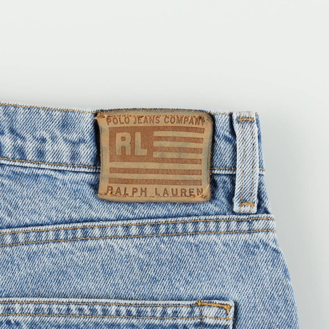 Ralph Lauren POLO JEANS COMPANY Tapered Denim Pants, Men's Size W36 (approx.) cotton blue type Vintage Second Hand