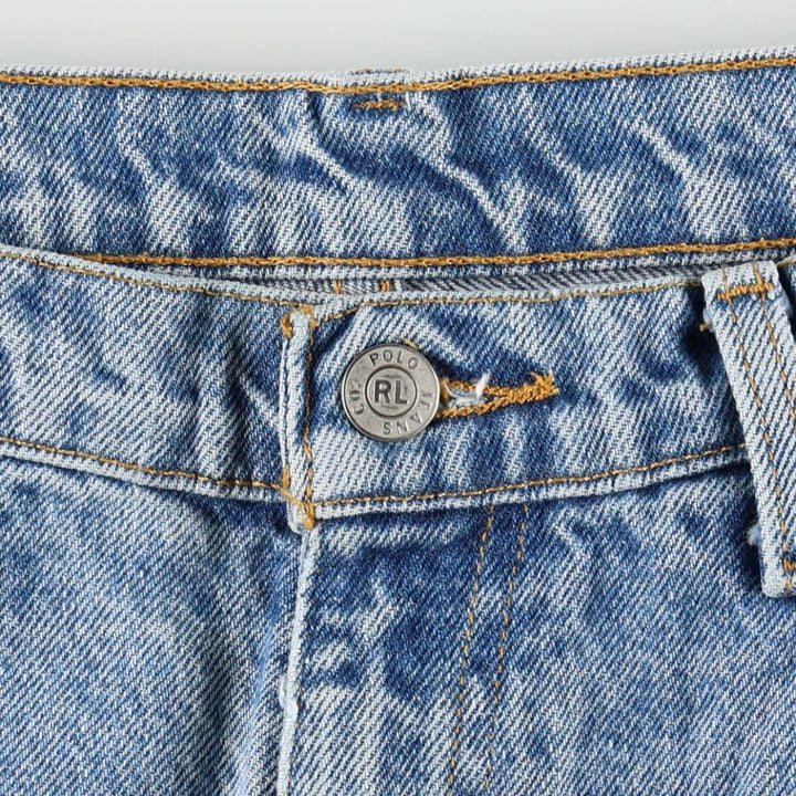 Ralph Lauren POLO JEANS COMPANY Tapered Denim Pants, Men's Size W36 (approx.) cotton blue type Vintage Second Hand