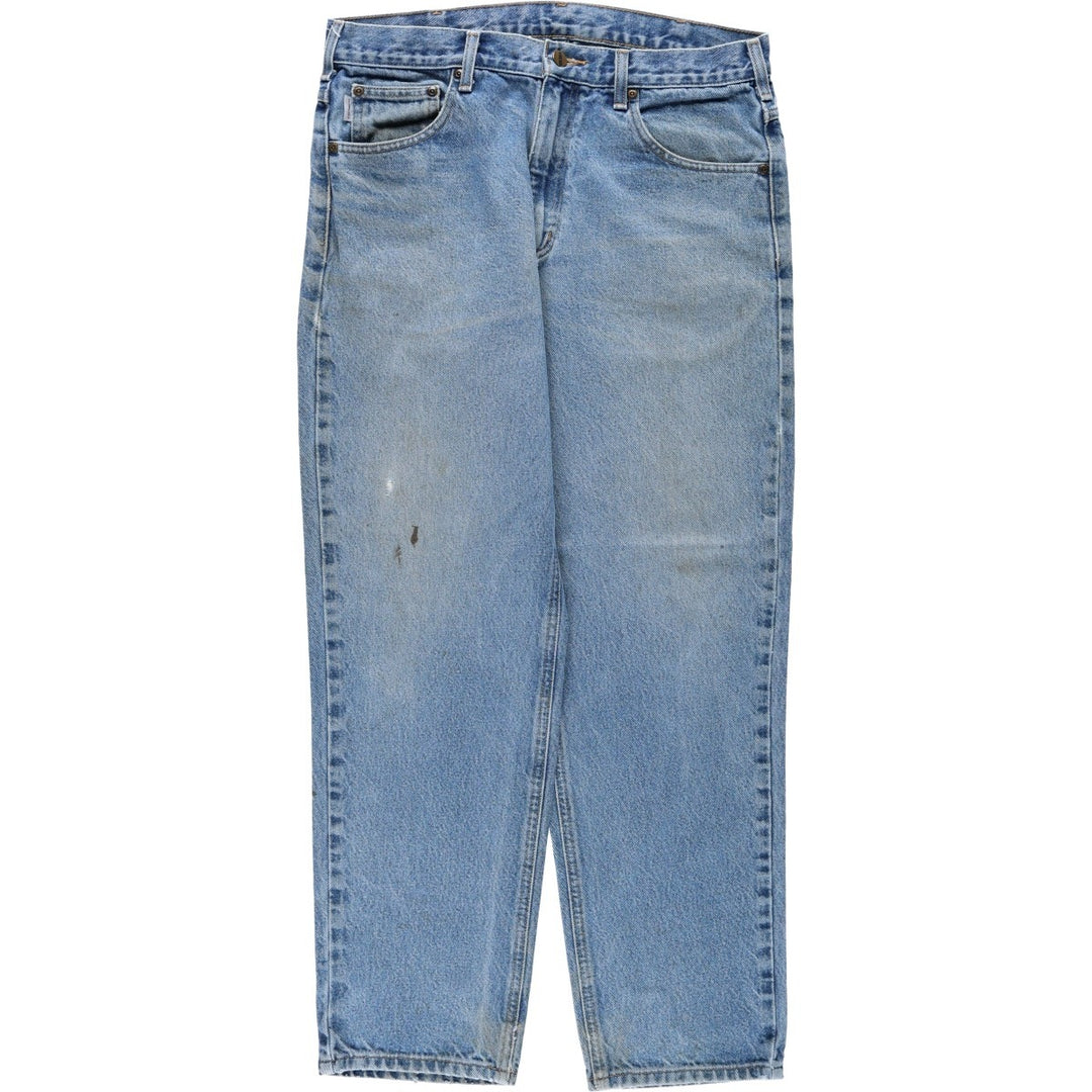 Carhartt Relaxed Fit Tapered Denim Pants for Men, W34 equivalent cotton blue type Vintage Second Hand