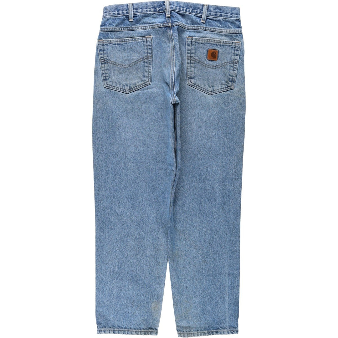 Carhartt Relaxed Fit Tapered Denim Pants for Men, W34 equivalent cotton blue type Vintage Second Hand