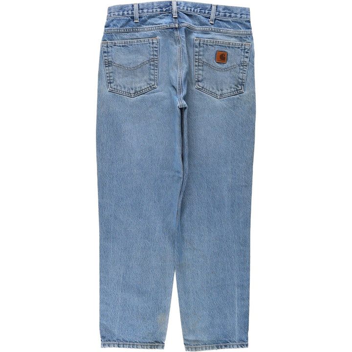 Carhartt Relaxed Fit Tapered Denim Pants for Men, W34 equivalent cotton blue type Vintage Second Hand
