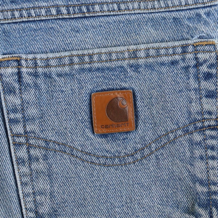 Carhartt Relaxed Fit Tapered Denim Pants for Men, W34 equivalent cotton blue type Vintage Second Hand