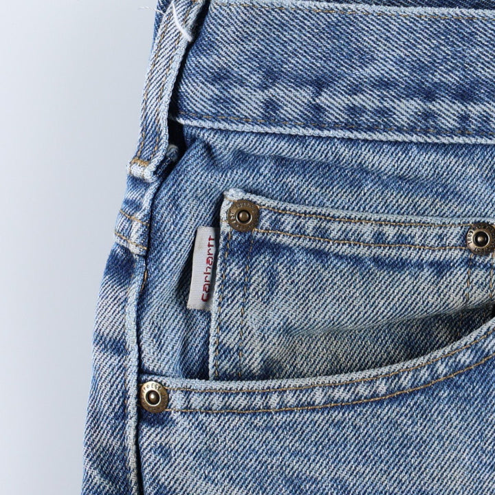 Carhartt Relaxed Fit Tapered Denim Pants for Men, W34 equivalent cotton blue type Vintage Second Hand