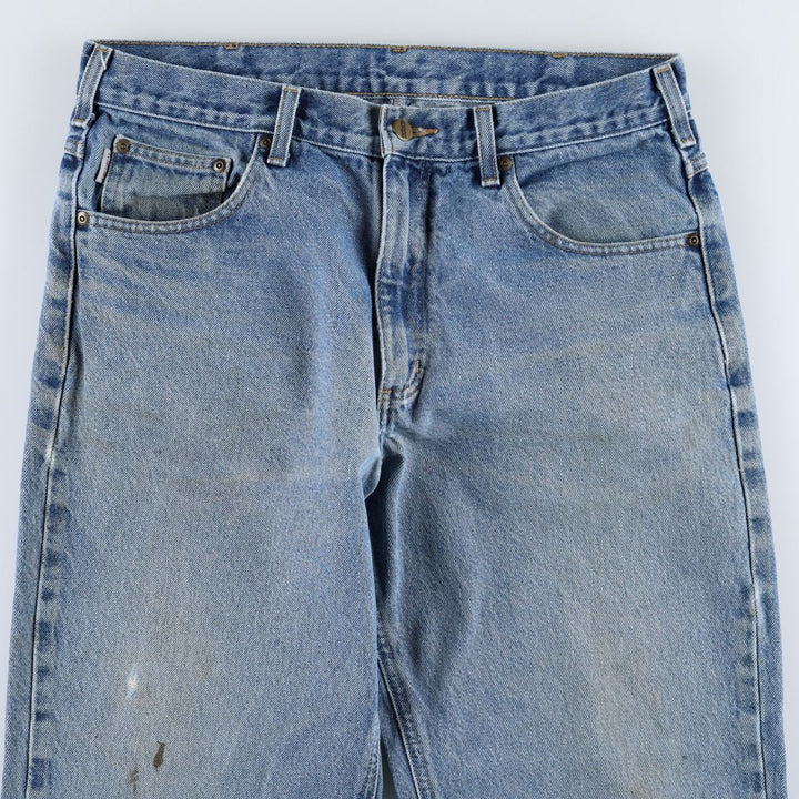 Carhartt Relaxed Fit Tapered Denim Pants for Men, W34 equivalent cotton blue type Vintage Second Hand
