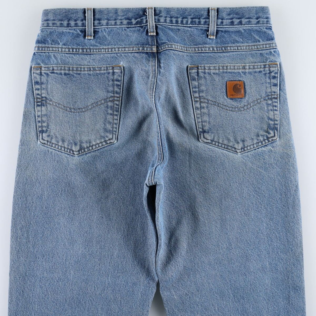 Carhartt Relaxed Fit Tapered Denim Pants for Men, W34 equivalent cotton blue type Vintage Second Hand