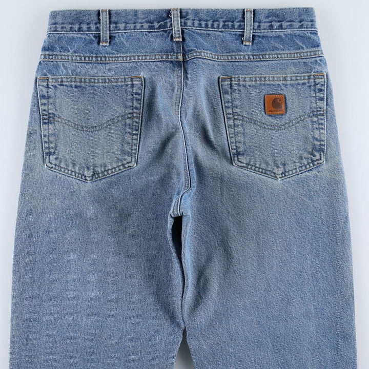 Carhartt Relaxed Fit Tapered Denim Pants for Men, W34 equivalent cotton blue type Vintage Second Hand