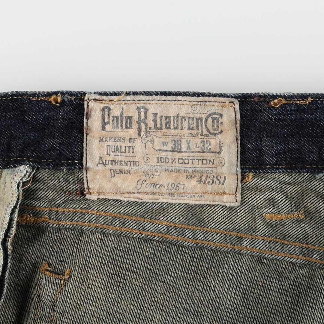 Ralph Lauren Polo Ralph Lauren Straight Denim Pants, Men's Size W39 (approx.) cotton Navy blue Vintage Second Hand