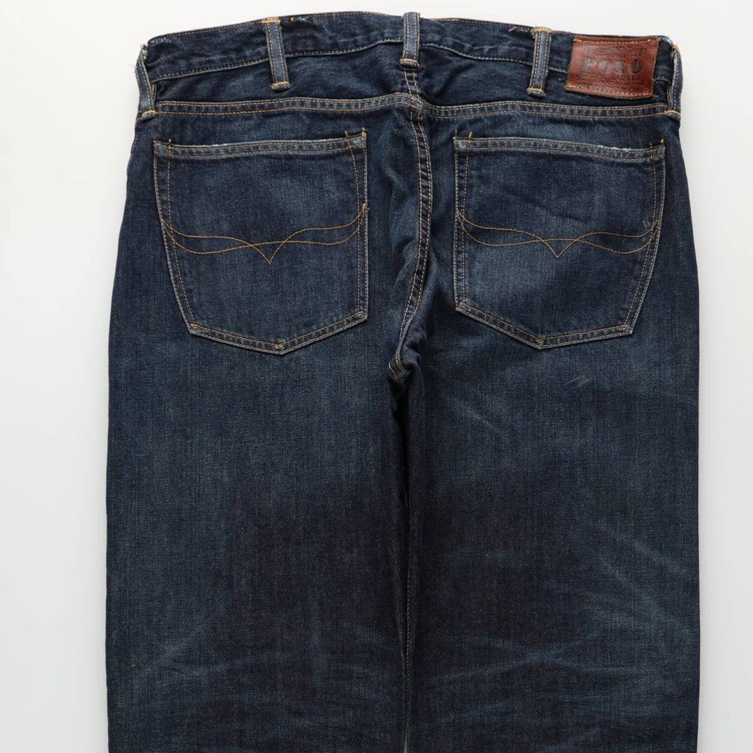 Ralph Lauren Polo Ralph Lauren Straight Denim Pants, Men's Size W39 (approx.) cotton Navy blue Vintage Second Hand