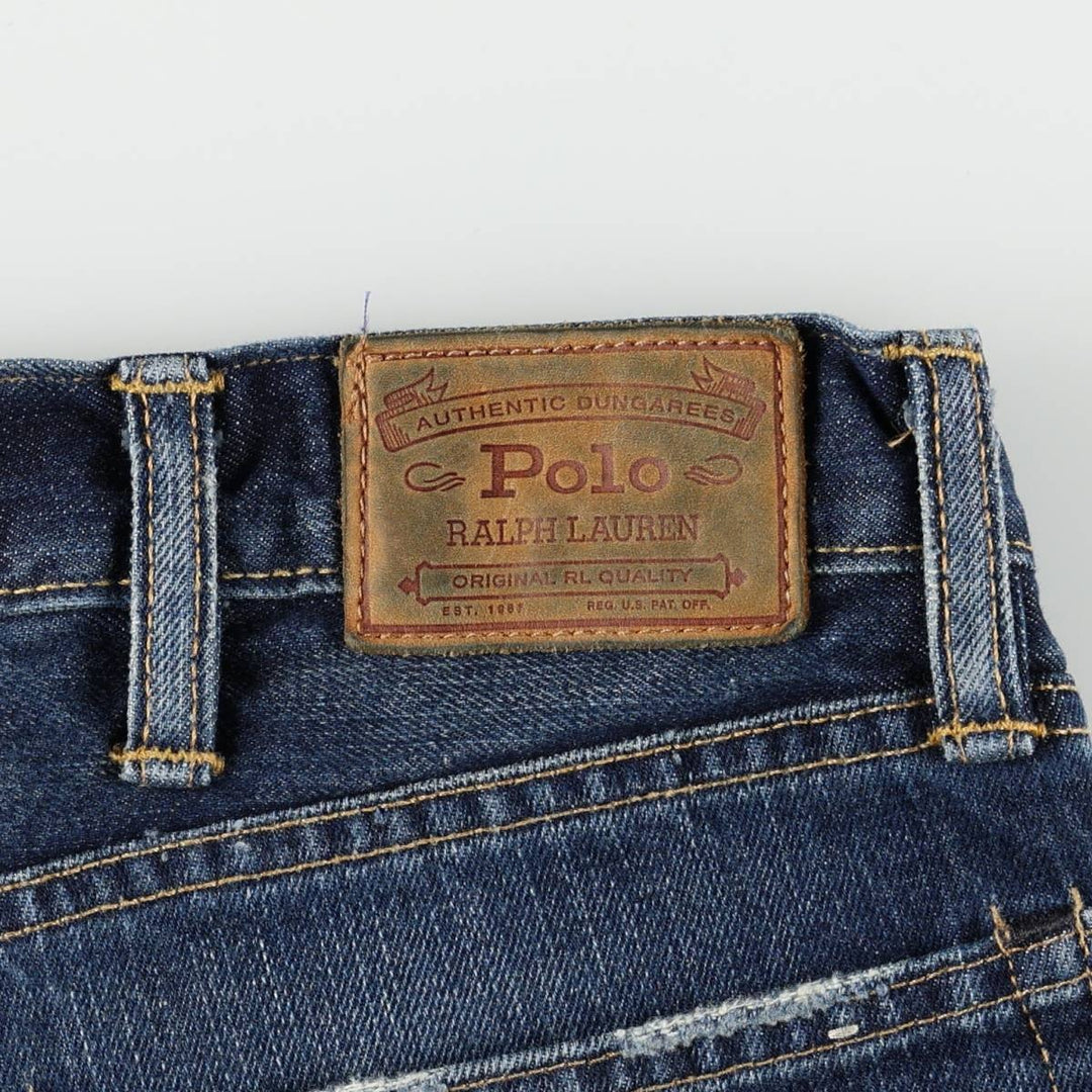 Big size Ralph Lauren Polo Ralph Lauren straight-leg denim pants for men, equivalent to size W41. cotton blue type Vintage Second Hand