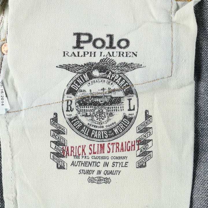 Big size Ralph Lauren Polo Ralph Lauren straight-leg denim pants for men, equivalent to size W41. cotton blue type Vintage Second Hand