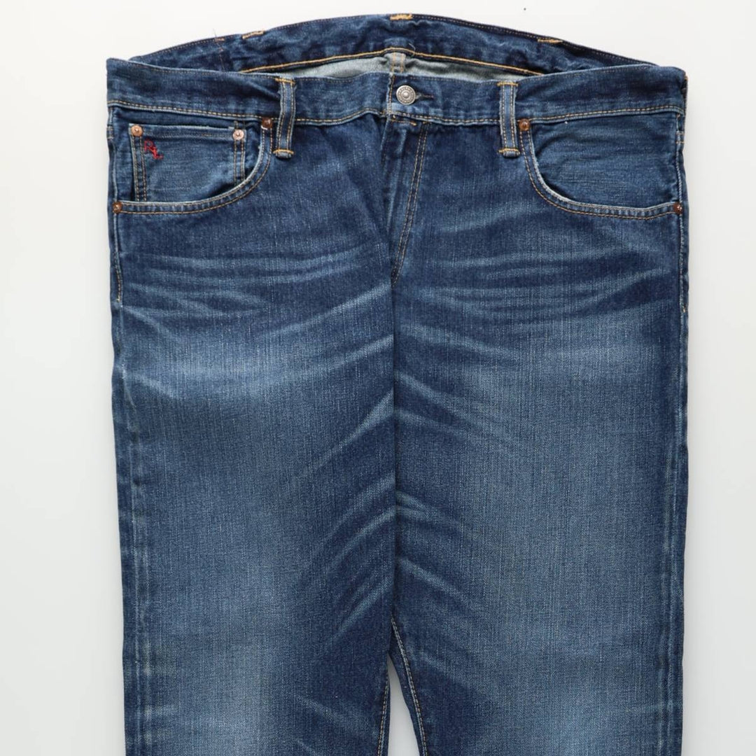 Big size Ralph Lauren Polo Ralph Lauren straight-leg denim pants for men, equivalent to size W41. cotton blue type Vintage Second Hand