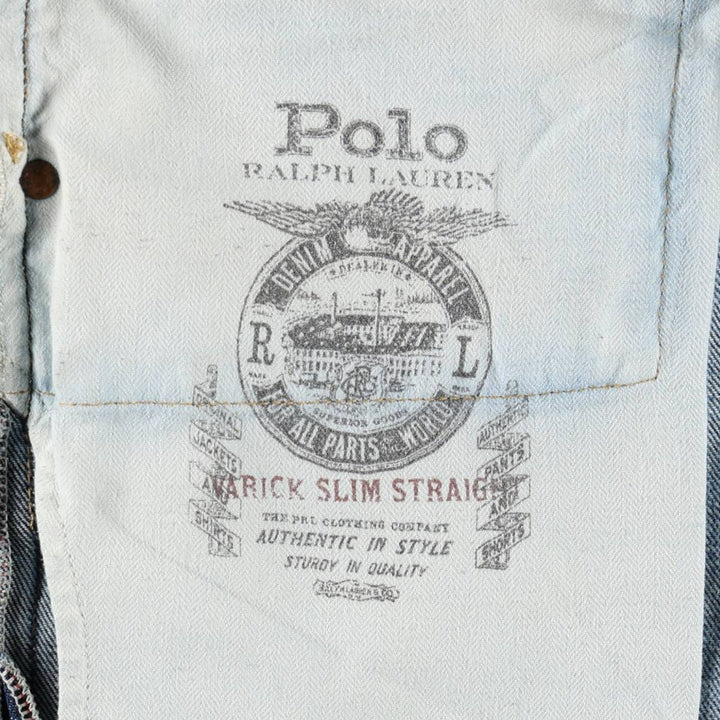 Ralph Lauren Polo Ralph Lauren Straight Denim Pants, Men's Size W38 (approx.) cotton blue type Vintage Second Hand