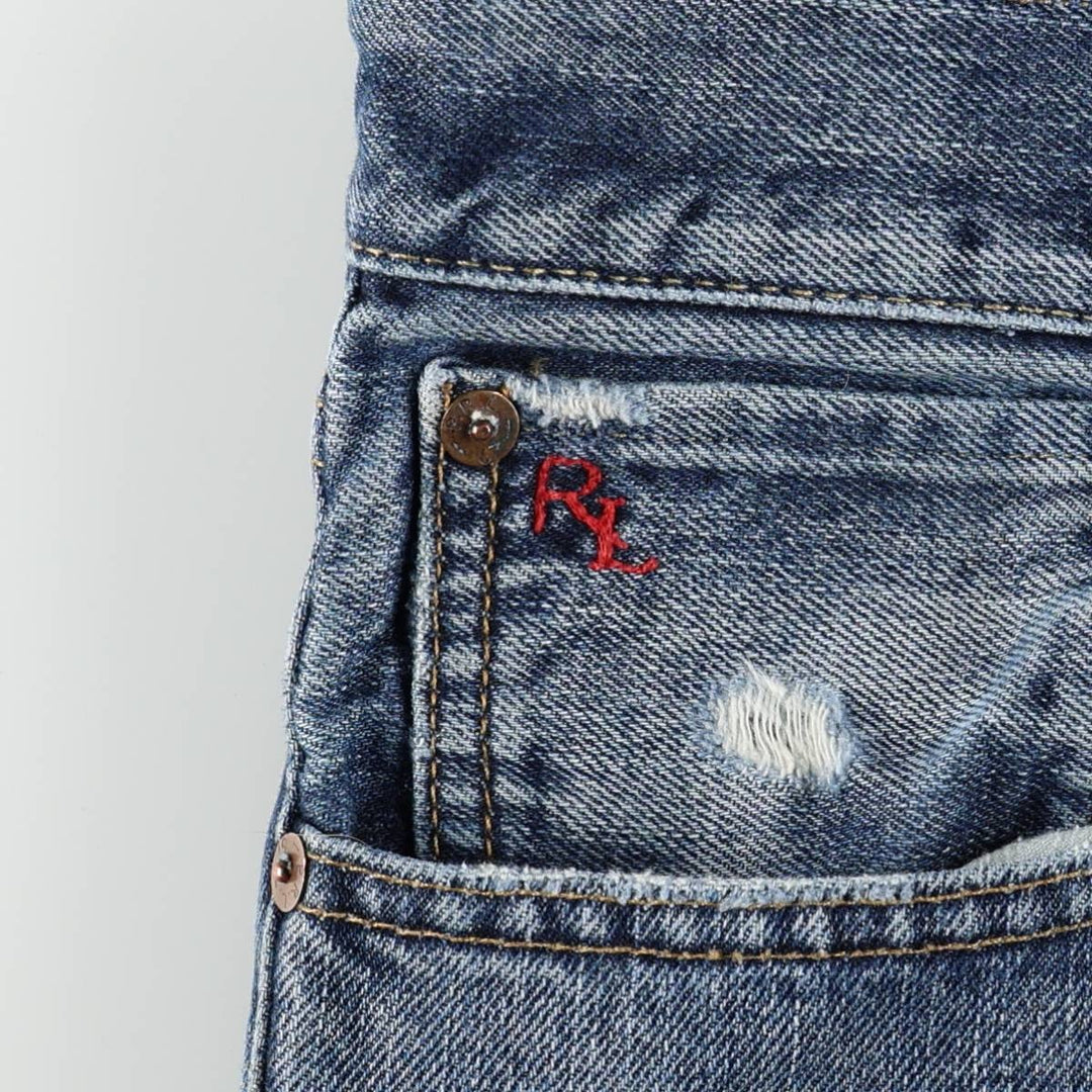 Ralph Lauren Polo Ralph Lauren Straight Denim Pants, Men's Size W38 (approx.) cotton blue type Vintage Second Hand