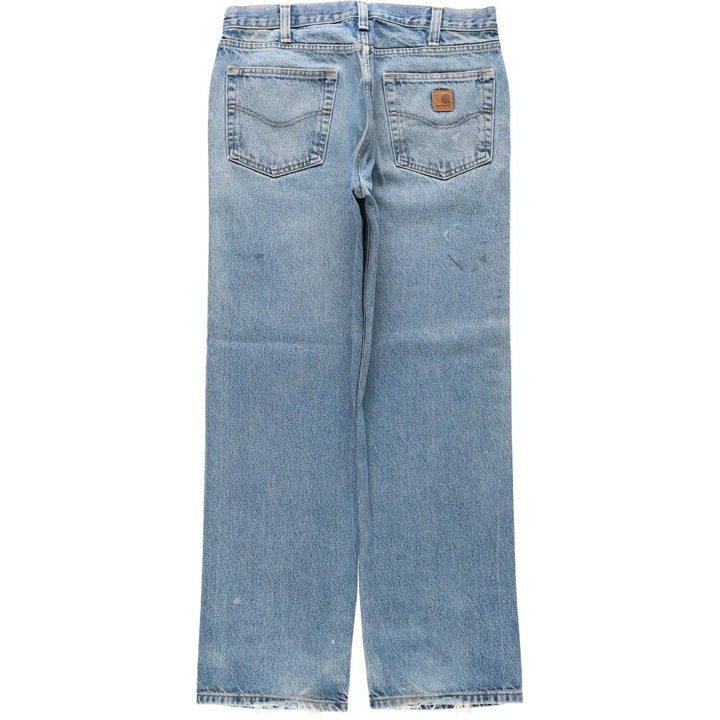 Carhartt Relaxed Fit Tapered Denim Pants for Men, W34 equivalent cotton blue type Vintage Second Hand