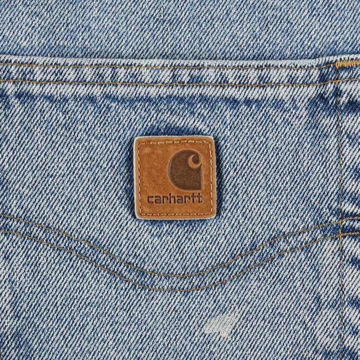 Carhartt Relaxed Fit Tapered Denim Pants for Men, W34 equivalent cotton blue type Vintage Second Hand