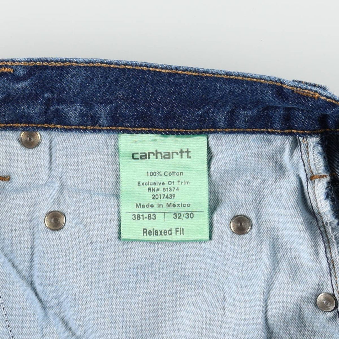 Carhartt Relaxed Fit Tapered Denim Pants for Men, W32 equivalent cotton blue type Vintage Second Hand