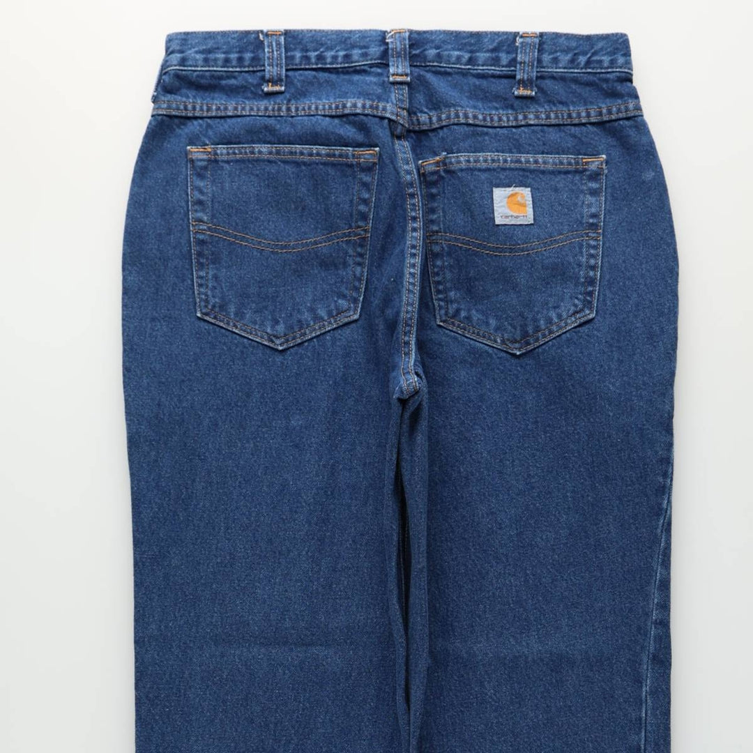 Carhartt Relaxed Fit Tapered Denim Pants for Men, W32 equivalent cotton blue type Vintage Second Hand