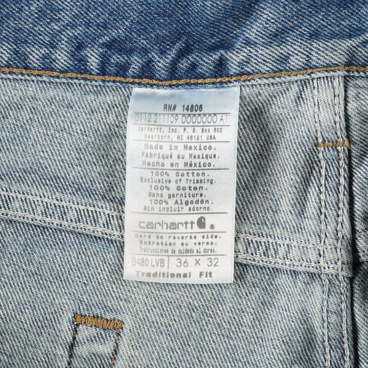 Carhartt Traditional FIT Tapered Denim Pants Men's W37 cotton blue type Vintage Second Hand