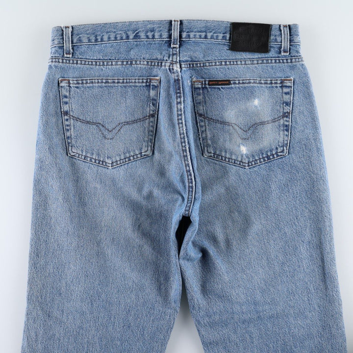 Harley-Davidson Straight Denim Pants, Men's Size W37 (approx.) unclear blue type Vintage Second Hand