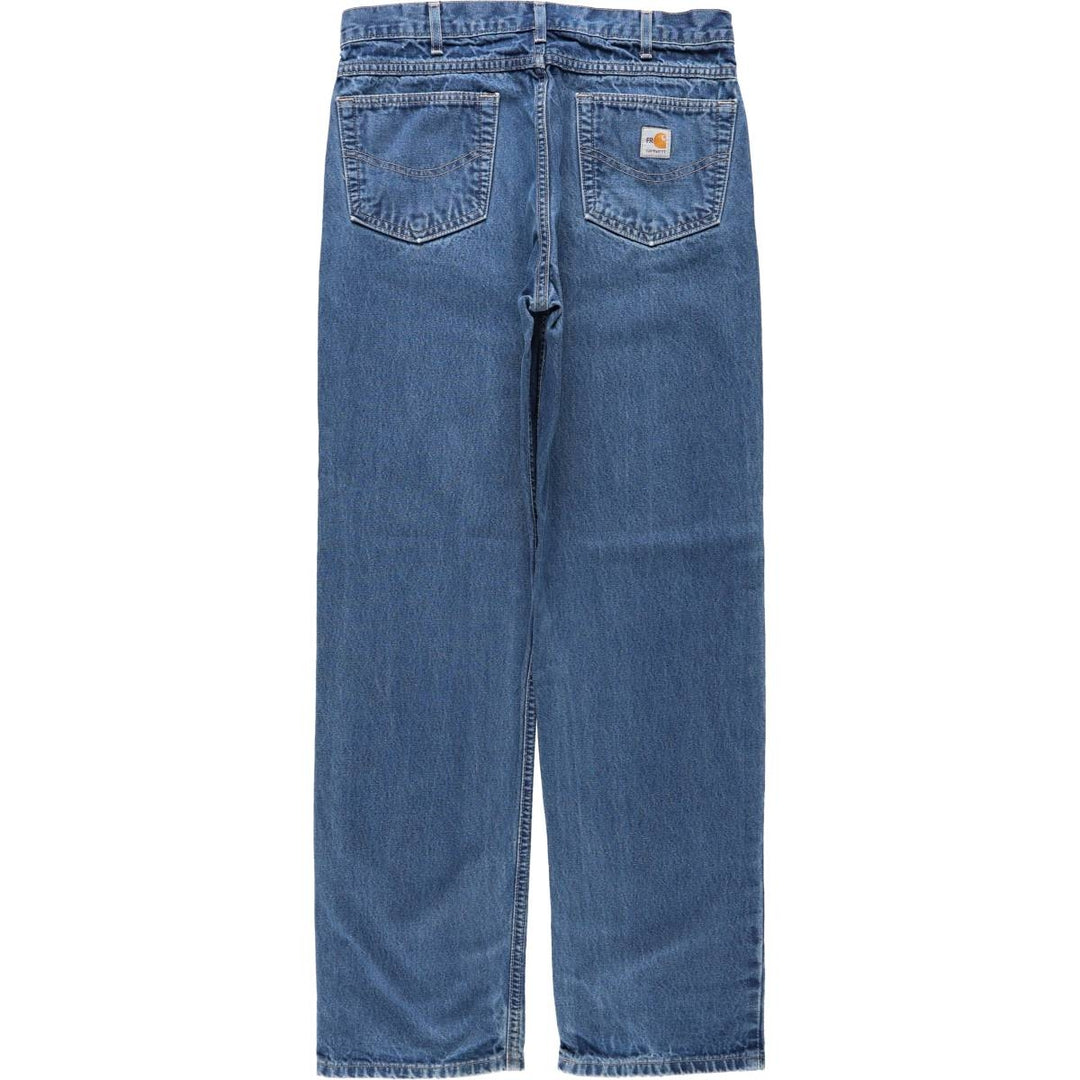 Carhartt FR Series Tapered Denim Pants, Made in USA, Men's, Size W34 cotton blue type Vintage Second Hand