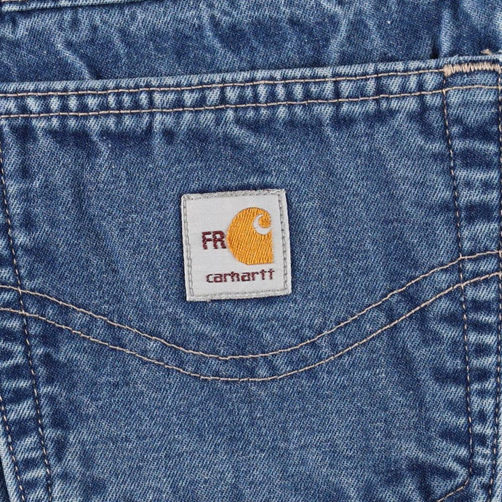 Carhartt FR Series Tapered Denim Pants, Made in USA, Men's, Size W34 cotton blue type Vintage Second Hand
