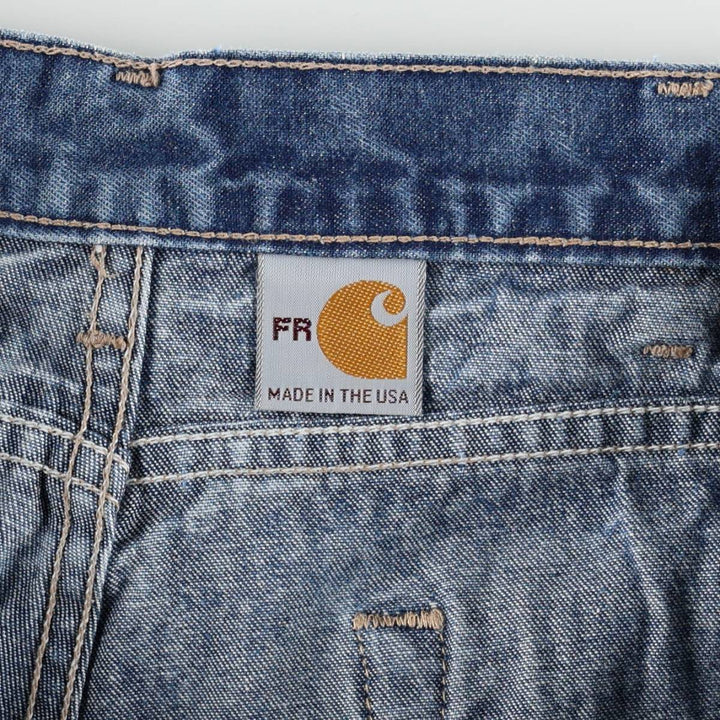 Carhartt FR Series Tapered Denim Pants, Made in USA, Men's, Size W34 cotton blue type Vintage Second Hand