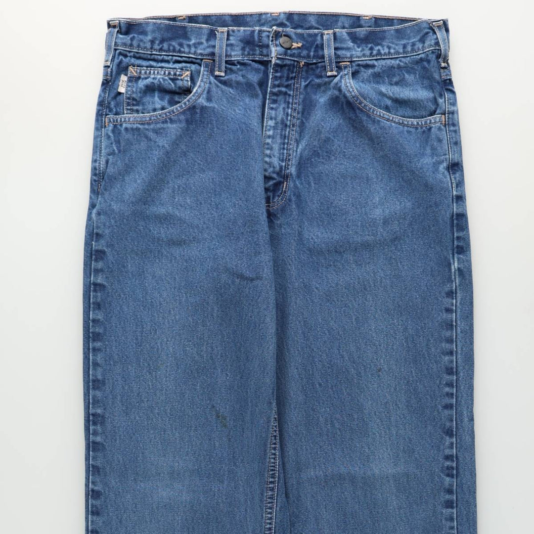Carhartt FR Series Tapered Denim Pants, Made in USA, Men's, Size W34 cotton blue type Vintage Second Hand