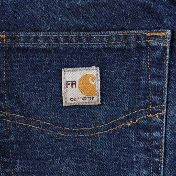 Carhartt FR Series Tapered Denim Pants, Men's Size W39 (approx.) cotton blue type Vintage Second Hand