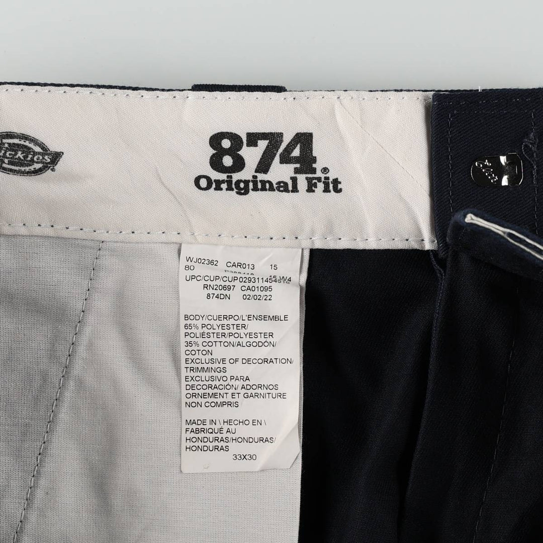 Dickies 874 Original Fit Work Pants, Men's, Size W34 polyester black type Vintage Second Hand